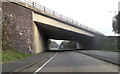 A55 bridge over A4087 at roundabout