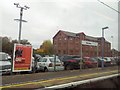 Platform and car park for Kelvedon Rail Station