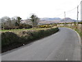 View northwards towards the Mournes at a bend in the Carrigenagh Road