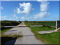 The former eastern entrance barrier at Portreath Airfield