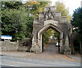 Ornate stone archway at the entrance to The Royal High School, Bath