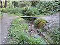 The bridge which crosses the Ore valley stream