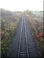 NJ8714 : Single-track railway between Dyce and Inverurie by Stanley Howe