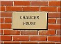 Chaucer House sign