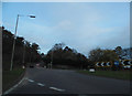 Roundabout on the A414 looking towards Thieves Lane