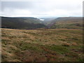 SE0567 : On Hebdenhigh Moor. With a view south, along the valley of Gate Up Gill, to Grimwith Reservoir by Tim Heaton