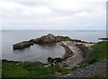 A Tombolo and wee sheltered harbour at Rockport