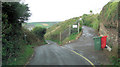 Hendra Lane passes entrance to Seacroft Barton