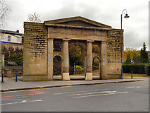SJ9698 : Stalybridge Town Hall Portico by David Dixon