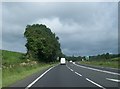 Approaching a lane pattern change on the A4 west of Gardiner