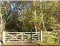 Entrance to path across Malden Golf Course