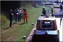 SP2466 : Anneka Rice at Hatton Locks, 1984 (3) by John Brightley