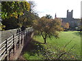 SJ4066 : Chester City Wall and Cathedral by Malc McDonald