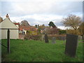 View across the churchyard, Upper Broughton