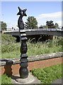 ST3036 : Cyclepath marker in Blake's Gardens by Neil Owen