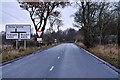 A934 approaching the junction with the A933 and B9113