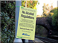 J4079 : "No alcohol" sign, Marino station, Holywood by Albert Bridge