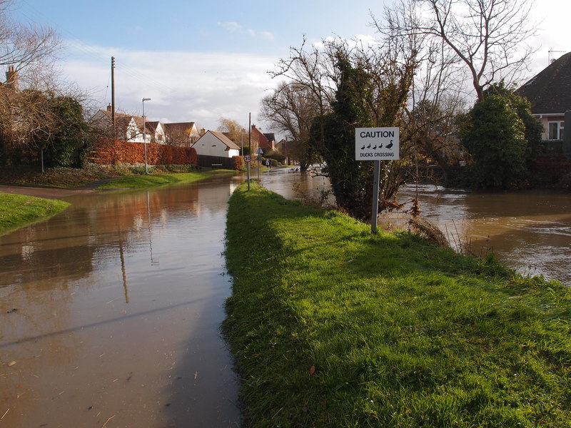 Flooding at Alconbury Weston © Michael Trolove Geograph Britain and