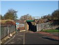 Cycle Route 6 passing beneath the Nottingham to Sheffield railway line