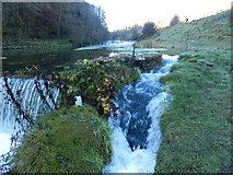 SK2066 : River Lathkill weirs by Peter Barr