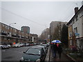 View towards Crossharbour DLR station from Glengall Grove