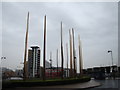 View of balustrades on the Trafalgar Way roundabout