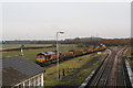 Goods train passing Brocklesby Station