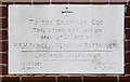 All Saints, Campbell Road - Foundation stone