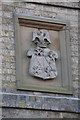 Estate office at South Elkington: coat of arms