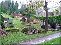 SE0324 : Graveyard of the former St Mary’s Church, Luddendenfoot by Humphrey Bolton
