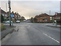 Road from Hutton Henry joining the B1280 at mini- roundabout in Station Town