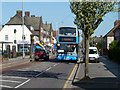 Rail replacement bus on Woodward Road