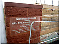 Plaque on Northside Bridge, Workington