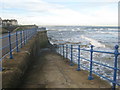 Steps down to the rocks