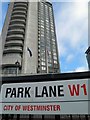 TQ2880 : The Park Lane Hilton hotel by Steve  Fareham