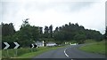 Sharp bend on the B81 near Drumboy