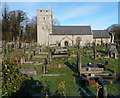 Pyle church and churchyard viewed from the south