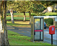 J2765 : Telephone box and letter box, Hilden, Lisburn by Albert Bridge