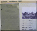 German 21cm Mortar information board