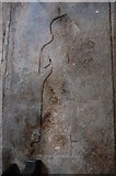 TQ9245 : Brass indent to Christian Haut, St Nicholas' church, Pluckley by Julian P Guffogg