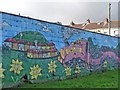 Mural commemorating the former railway, Fochriw