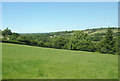 Farmland and forest near Betws Bledrws, Ceredigion