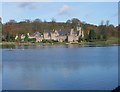 Looking across Upper Lake to The Fort, Newstead Abbey