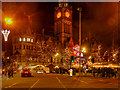 SJ8398 : Manchester Christmas Market Outside the Town Hall by David Dixon