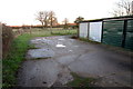 Garages at the edge of Eggington