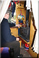 Inside the preserved narrowboat