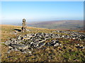NY6647 : Currick and rocks near the summit of Grey Nag by Mike Quinn