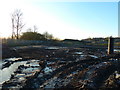 Muddy building site on the site of Unity Mill, Heywood