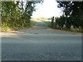 Cattle grid at the entrance to Mayes House and farm