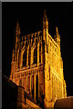 SO8554 : Tower of Worcester Cathedral at night by Philip Halling